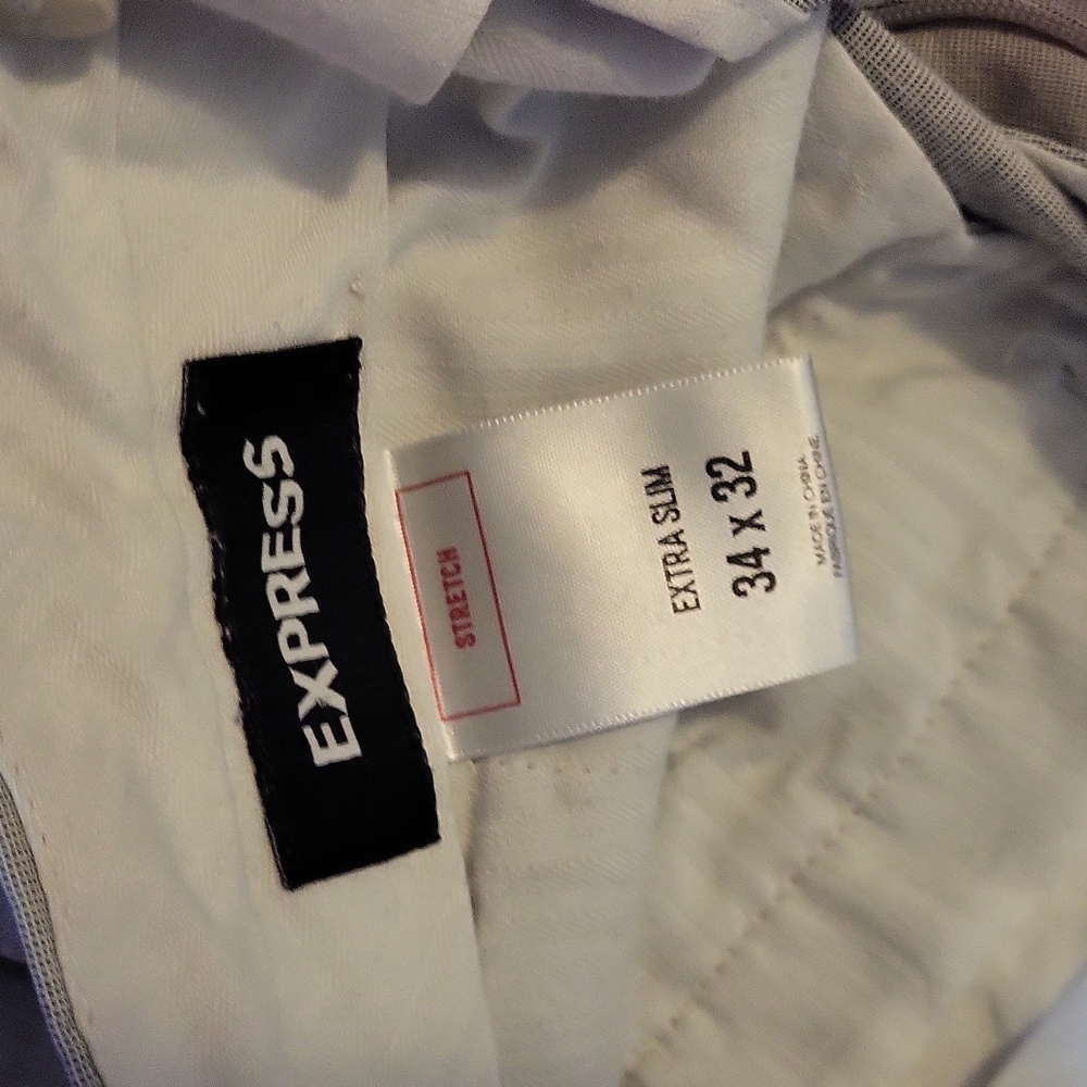 Express Gray and Blue Chinos Casual Style - Picture 2 of 5